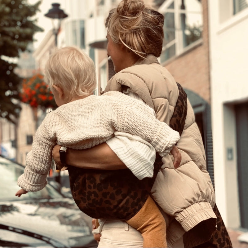 Toddler Carrier Leopard Print Brown